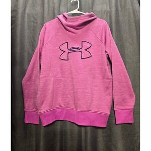 Under Armour Pullover Hoodie‎ ColdGear Loose Fit Pink Purple XL